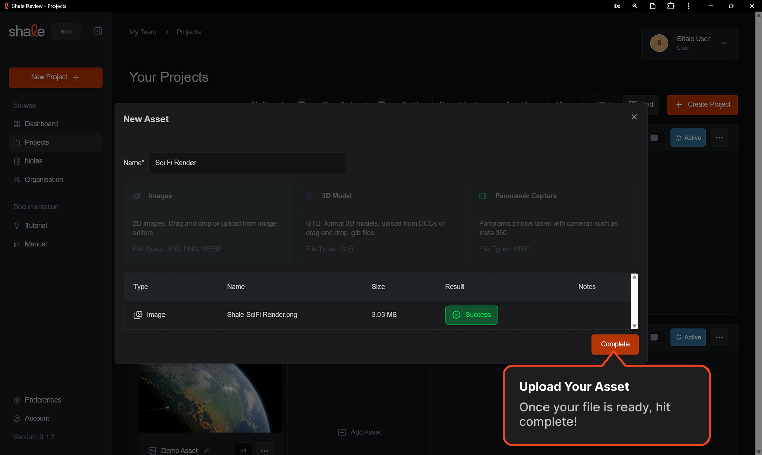 Upload An Asset